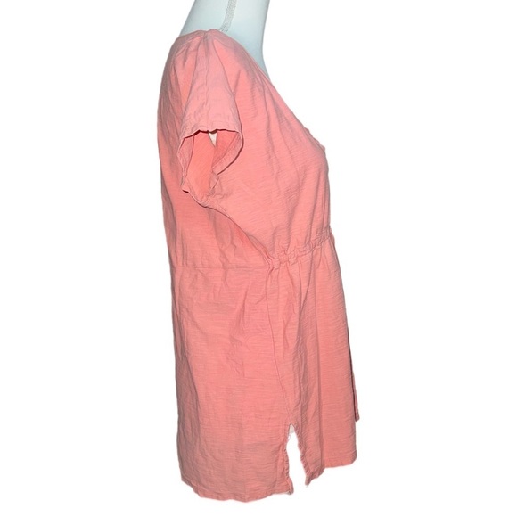 J. Jill - Cotton Cinch Waist Peach Top - Size Medium - Picture 4 of 7